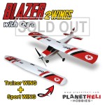 TOP RC Trainer 1280MM Blazer RC Airplane TWO WINGS (PNP with Gyro)